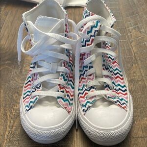 Converse Pink and Blue Sneakers with Classic Design